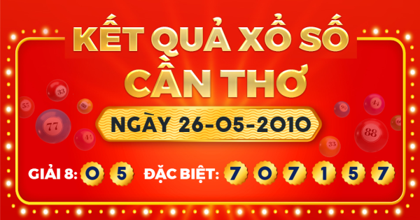 Kết quả xổ số Cần Thơ ngày 26/5/2010