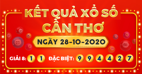Kết quả xổ số Cần Thơ ngày 28/10/2020