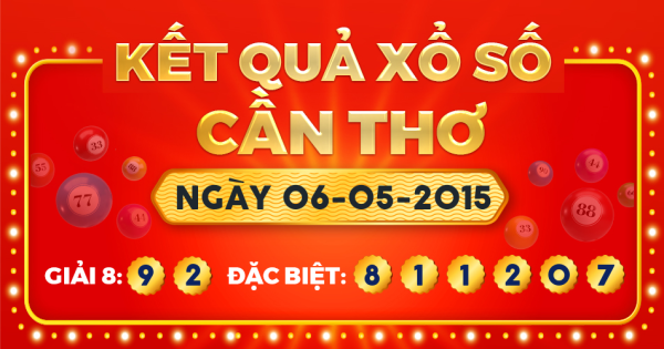 Kết quả xổ số Cần Thơ ngày 6/5/2015